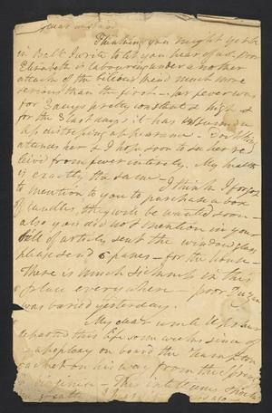 Primary view of [Letter from Elizabeth Upshur Teackle to her husband, Littleton Dennis Teackle, September, 1811]