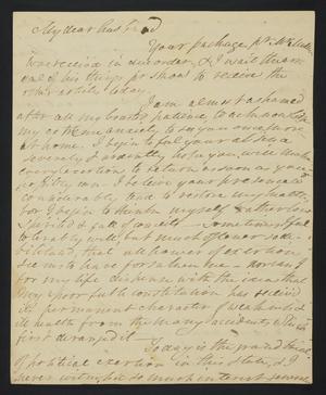 Primary view of [Letter from Elizabeth Upshur Teackle to her husband, Littleton Dennis Teackle, September 2, 1811]