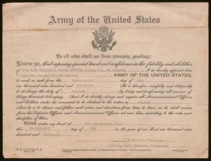 Primary view of object titled '[Corporal Promotion Certificate, #2]'.