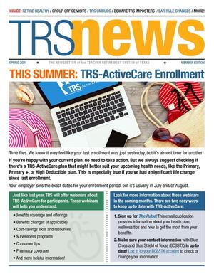 Primary view of object titled 'TRS News, Member Edition, Spring 2024'.
