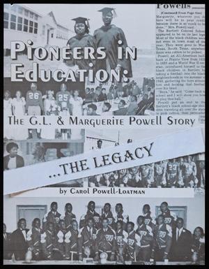 Pioneers in Education: The G.L. & Marguerite Powell Story [Supplement]
