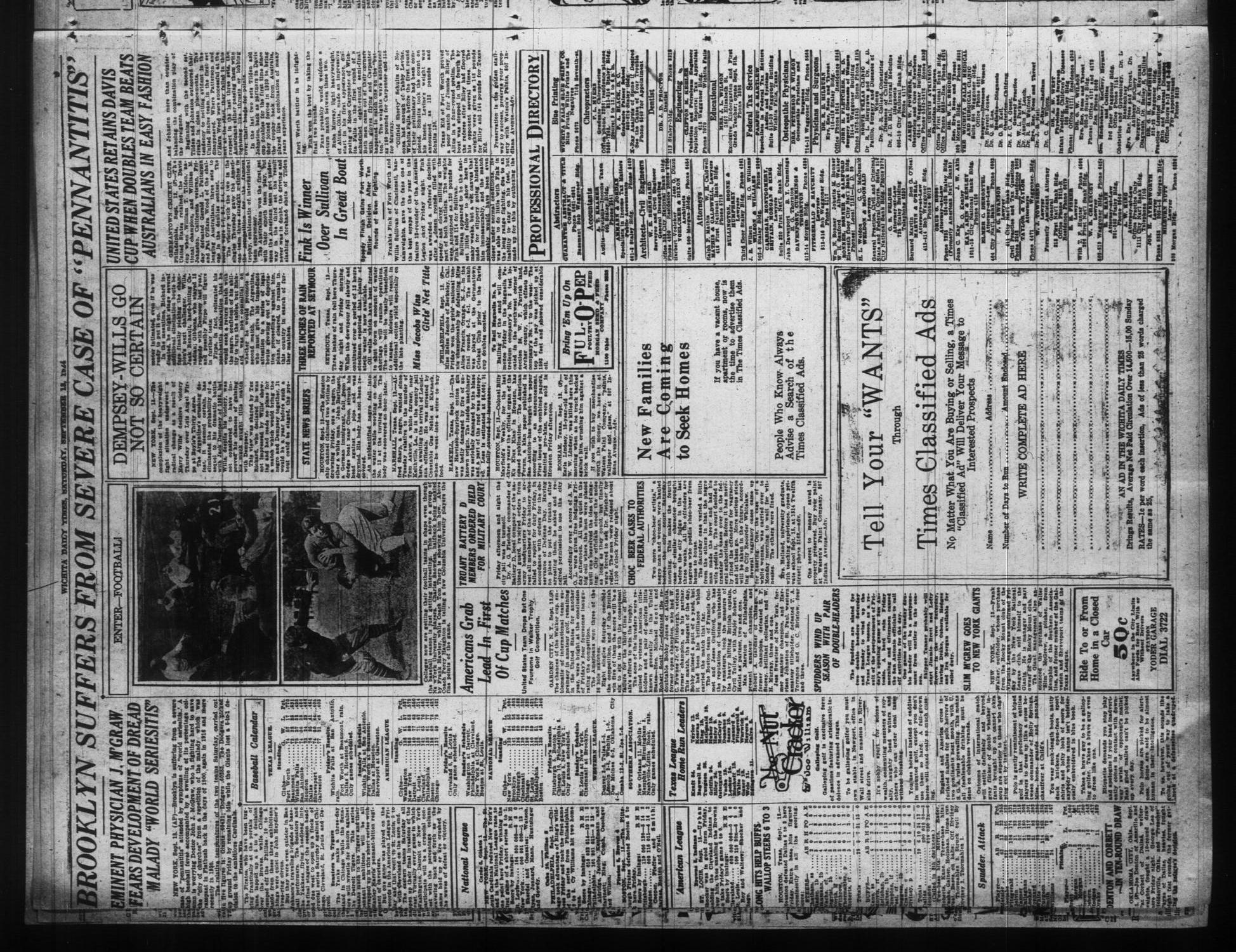 Wichita Daily Times (Wichita Falls, Tex.), Vol. 18, No. 123, Ed. 1 Saturday, September 13, 1924
                                                
                                                    [Sequence #]: 2 of 16
                                                