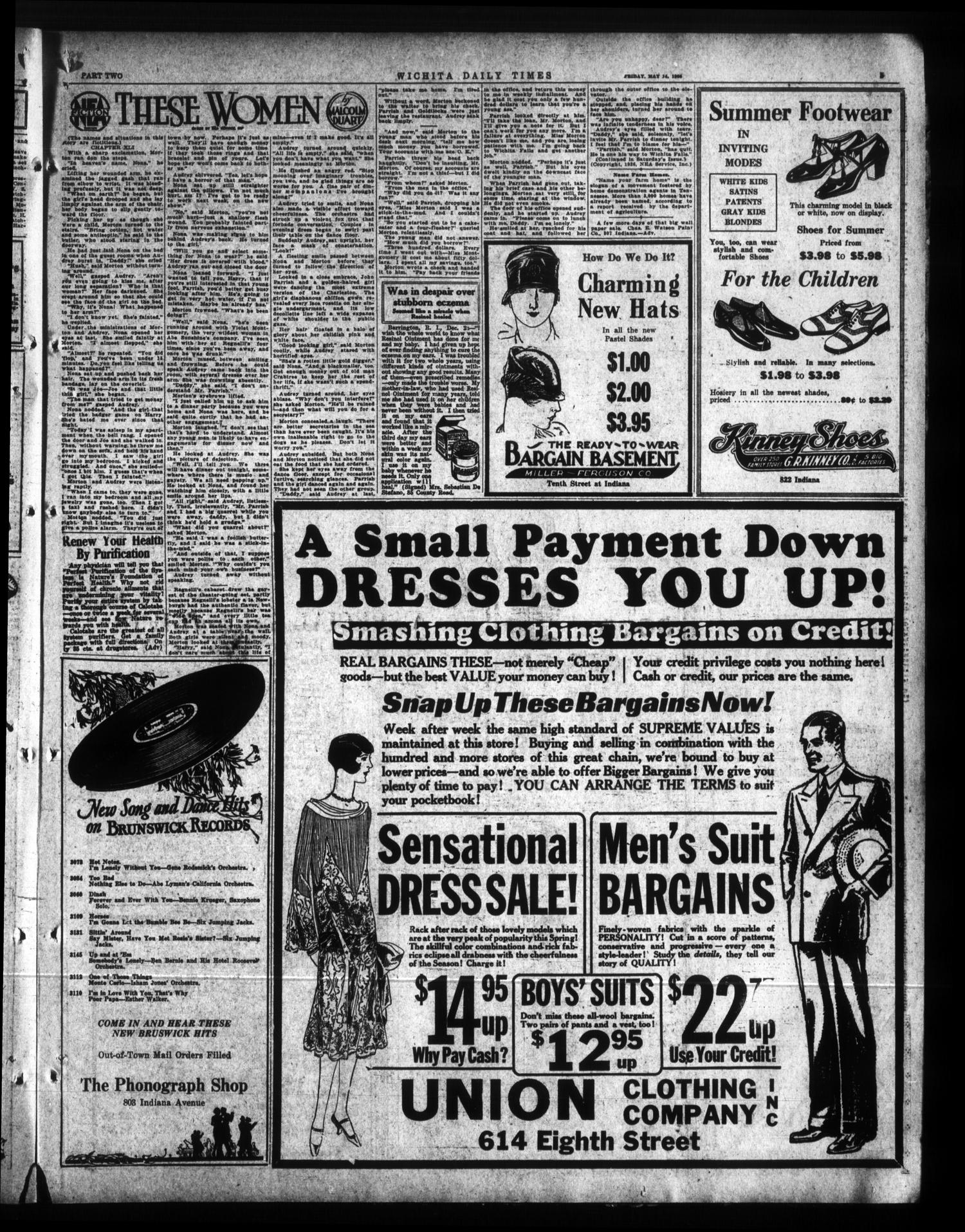 Wichita Daily Times (Wichita Falls, Tex.), Vol. 20, No. 1, Ed. 1 Friday, May 14, 1926
                                                
                                                    [Sequence #]: 5 of 28
                                                