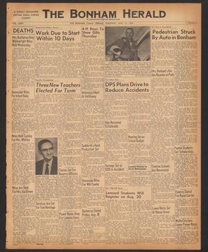 Primary view of object titled 'The Bonham Herald (Bonham, Tex.), Vol. 35, No. 6, Ed. 1 Thursday, August 22, 1963'.