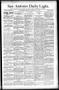 Thumbnail image of item number 1 in: 'San Antonio Daily Light. (San Antonio, Tex.), Vol. 11, No. 114, Ed. 1 Saturday, May 30, 1891'.