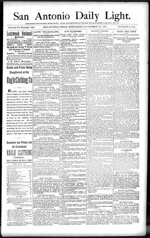 Primary view of San Antonio Daily Light. (San Antonio, Tex.), Vol. 11, No. 260, Ed. 1 Wednesday, November 18, 1891