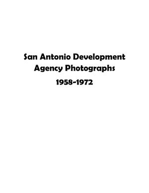 Primary view of object titled 'San Antonio Urban Renewal Project, Book 1'.