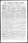 Thumbnail image of item number 1 in: 'San Antonio Daily Light. (San Antonio, Tex.), Vol. 14, No. 46, Ed. 1 Wednesday, March 14, 1894'.