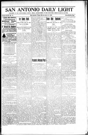 Primary view of object titled 'San Antonio Daily Light (San Antonio, Tex.), Vol. 18, No. 80, Ed. 1 Monday, April 11, 1898'.
