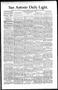 Newspaper: San Antonio Daily Light. (San Antonio, Tex.), Vol. 16, No. 104, Ed. 1…