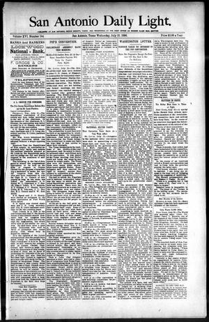 Primary view of object titled 'San Antonio Daily Light. (San Antonio, Tex.), Vol. 16, No. 184, Ed. 1 Wednesday, July 22, 1896'.