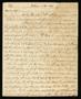 Primary view of [Letter from Littleton Dennis Teackle to his wife, Elizabeth Upshur Teackle, December 3, 1826]