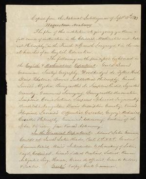 Primary view of object titled '[Letter from Aaron B. Quinby, September 13, 1829]'.