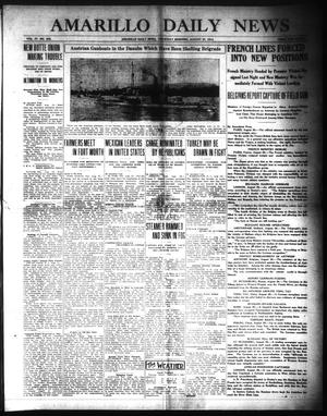 Primary view of object titled 'Amarillo Daily News (Amarillo, Tex.), Vol. 4, No. 255, Ed. 1 Thursday, August 27, 1914'.