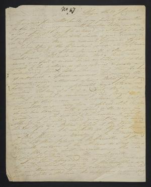 Primary view of object titled '[Letter from Andrew D. Campbell to Elizabeth Upshur Teackle, July 25, 1813]'.