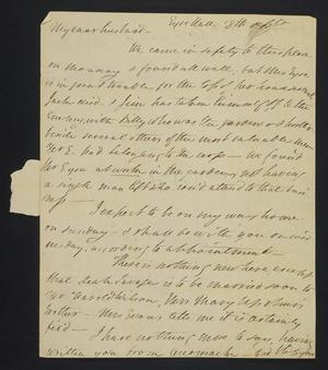 Primary view of object titled '[Letter from Elizabeth Upshur Teackle to her husband, Littleton Dennis Teackle, September 8, 1813]'.