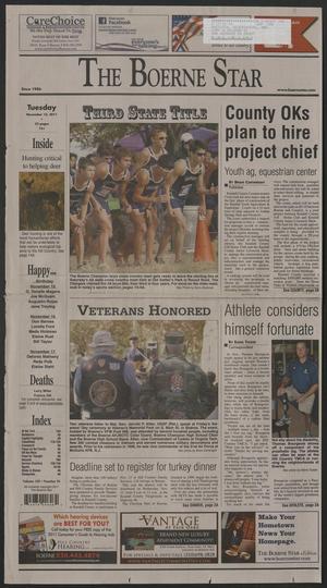 Primary view of The Boerne Star (Boerne, Tex.), Vol. 105, No. 91, Ed. 1 Tuesday, November 15, 2011