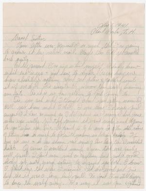 Primary view of object titled '[Letter from Grover Barron Bishop to Jane Bishop, June 3, 1941]'.