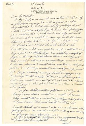 Primary view of object titled '[Letter from Jesse L. Bealer to Dot and Walter Zimmerman, December 11, 1937]'.