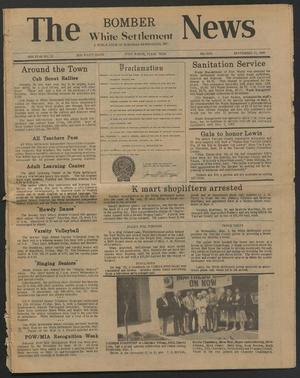 Primary view of object titled 'The White Settlement Bomber News (White Settlement, Tex.), Vol. 46, No. 12, Ed. 1 Thursday, September 11, 1986'.