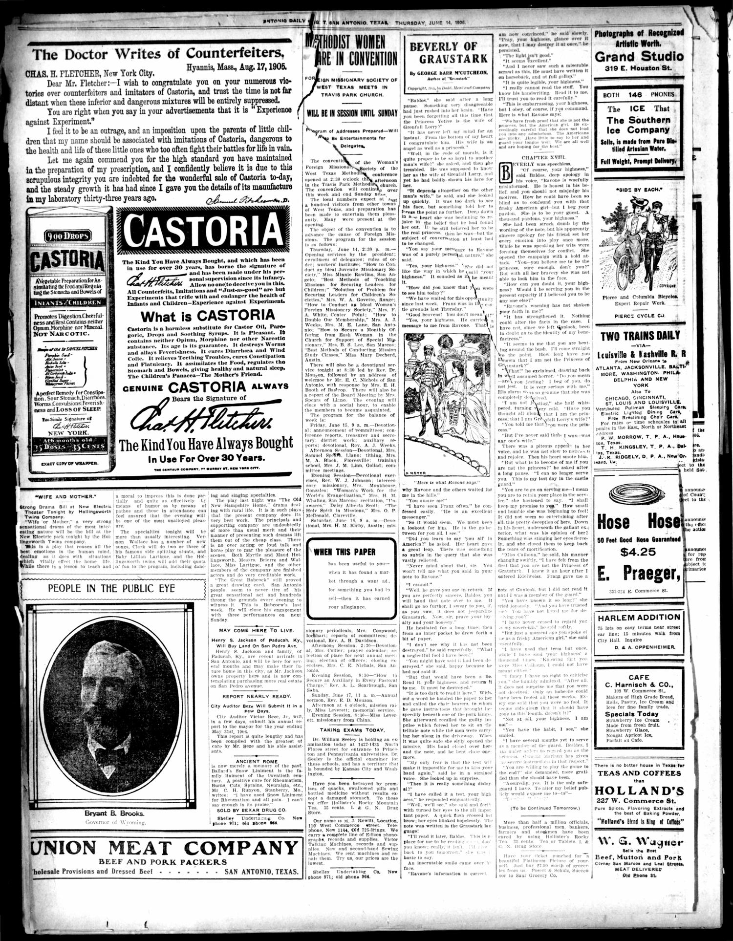 San Antonio Daily Light (San Antonio, Tex.), Vol. 25, No. 143, Ed. 1 Thursday, June 14, 1906
                                                
                                                    [Sequence #]: 6 of 12
                                                