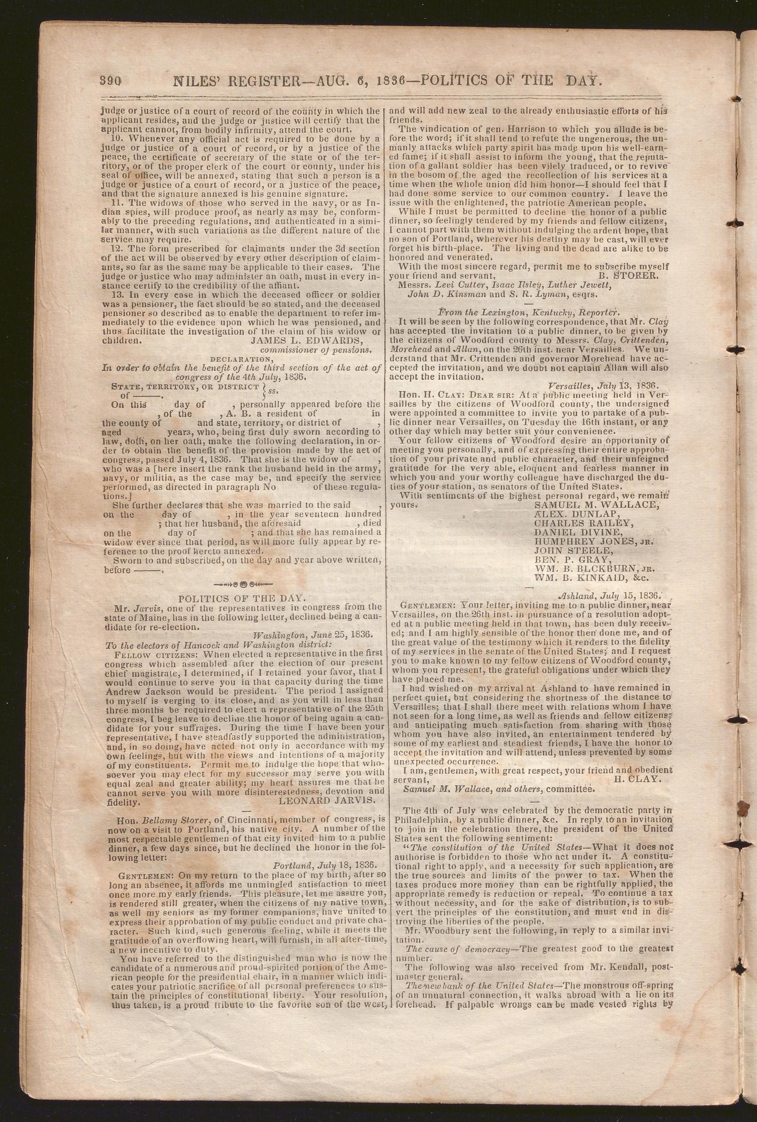 Niles' Weekly Register. (Baltimore, Md.), Vol. 14, No. 23, Ed. 1 Saturday, August 6, 1836
                                                
                                                    [Sequence #]: 14 of 16
                                                