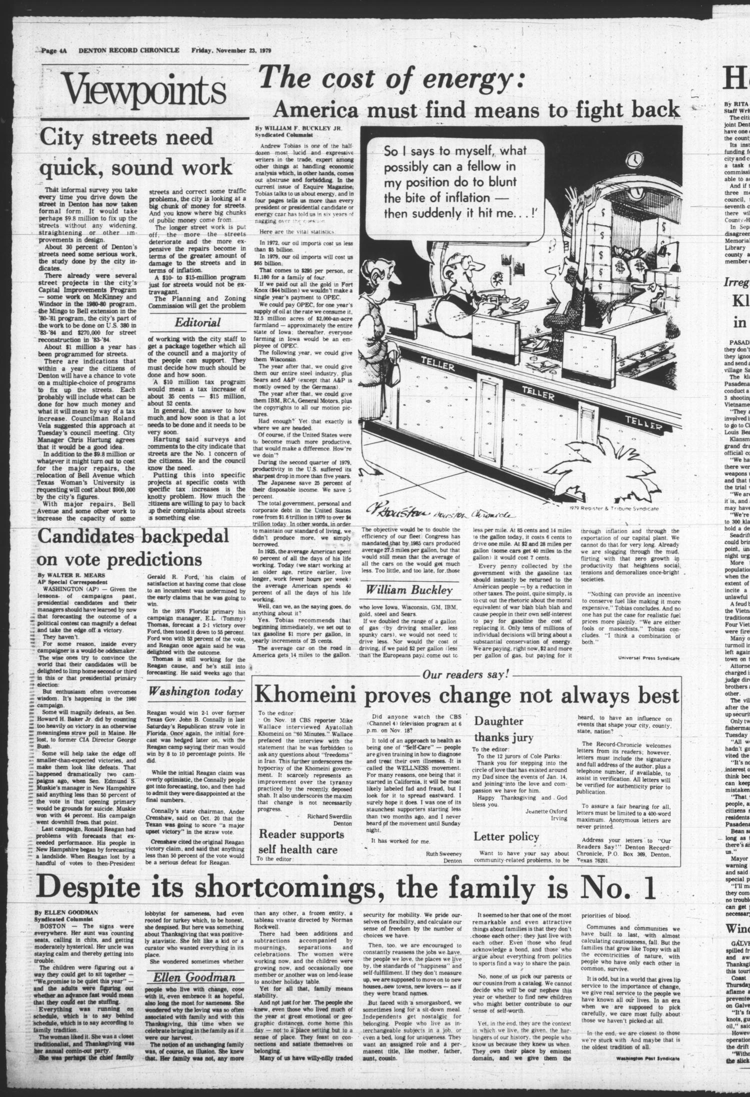 Denton Record-Chronicle (Denton, Tex.), Vol. 77, No. 97, Ed. 1 Friday, November 23, 1979
                                                
                                                    [Sequence #]: 4 of 28
                                                