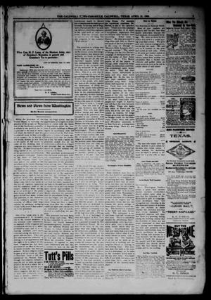 Primary view of object titled 'Caldwell News-Chronicle. (Caldwell, Tex.), Vol. 25, No. 48, Ed. 1 Friday, April 21, 1905'.