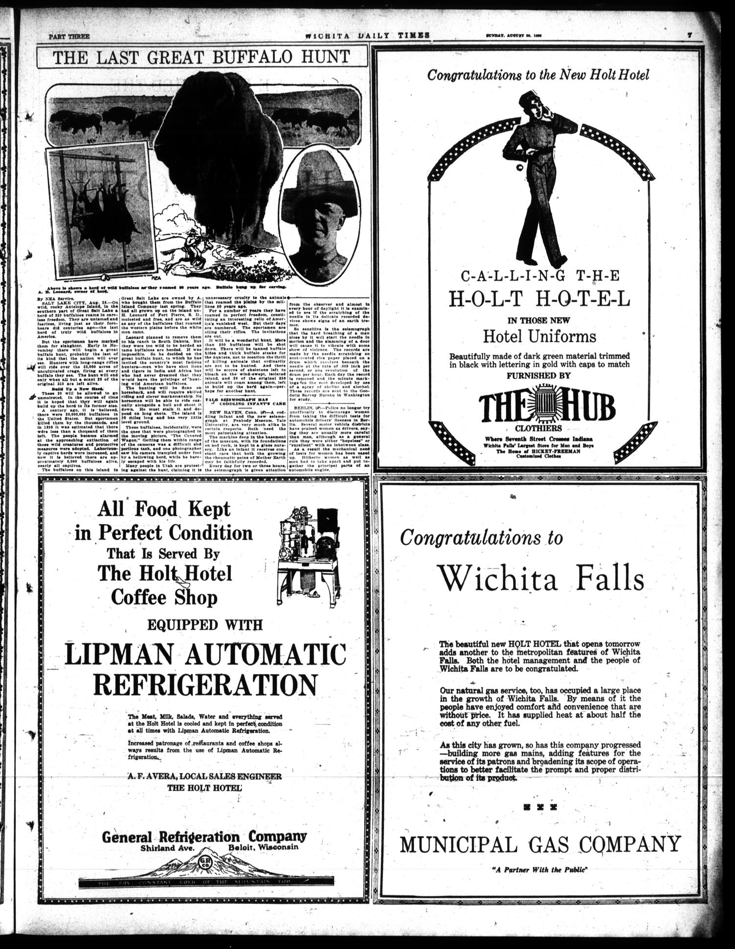 Wichita Daily Times (Wichita Falls, Tex.), Vol. 20, No. 108, Ed. 1 Sunday, August 29, 1926
                                                
                                                    [Sequence #]: 44 of 65
                                                