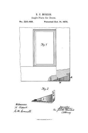 Primary view of object titled 'Improvement in Angle-Plates for Doors.'.