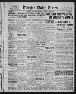 Primary view of object titled 'Wichita Daily Times (Wichita Falls, Tex.), Vol. 11, No. 18, Ed. 1 Sunday, June 3, 1917'.