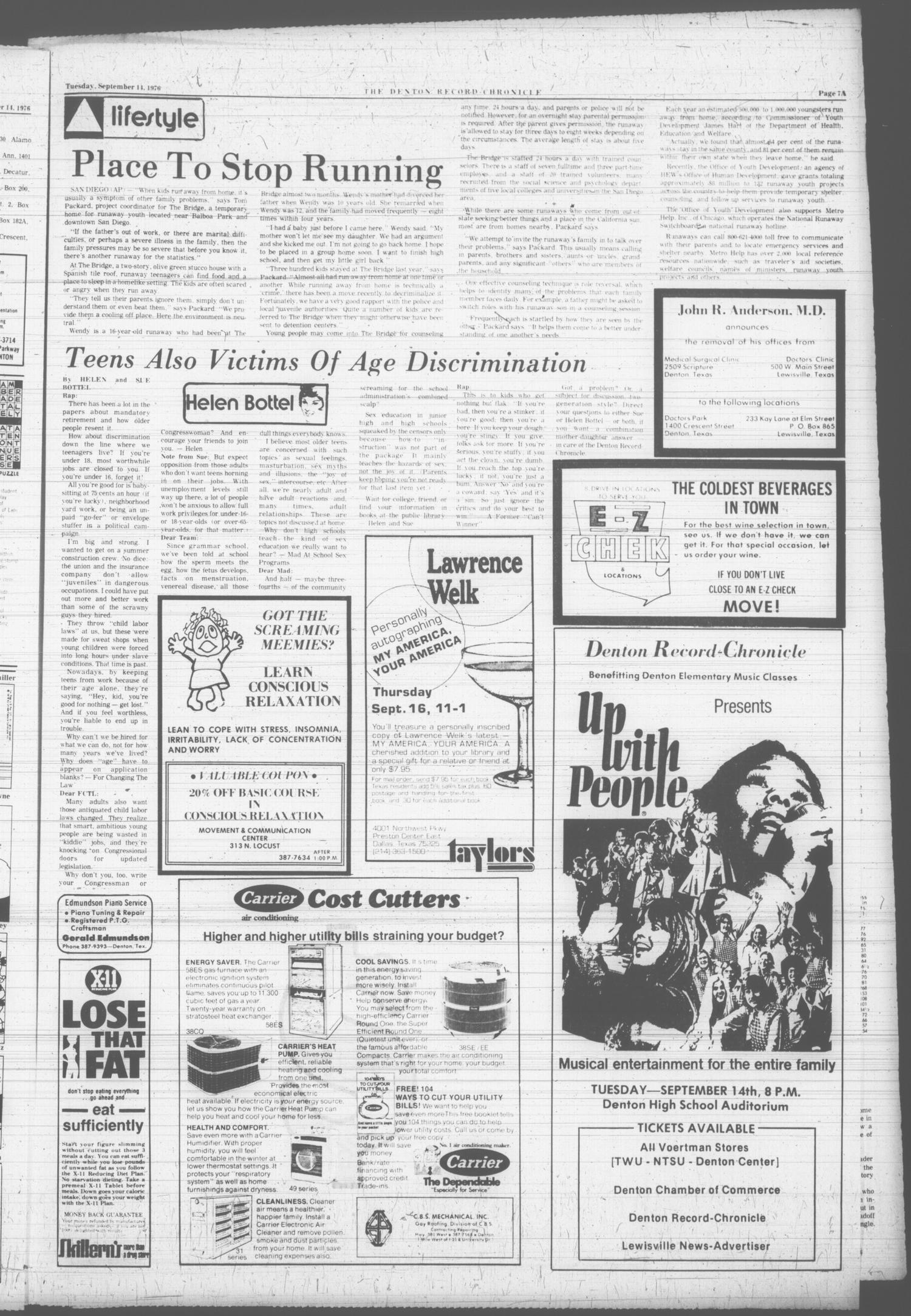 Denton Record-Chronicle (Denton, Tex.), Vol. 74, No. 37, Ed. 1 Tuesday, September 14, 1976
                                                
                                                    [Sequence #]: 7 of 16
                                                