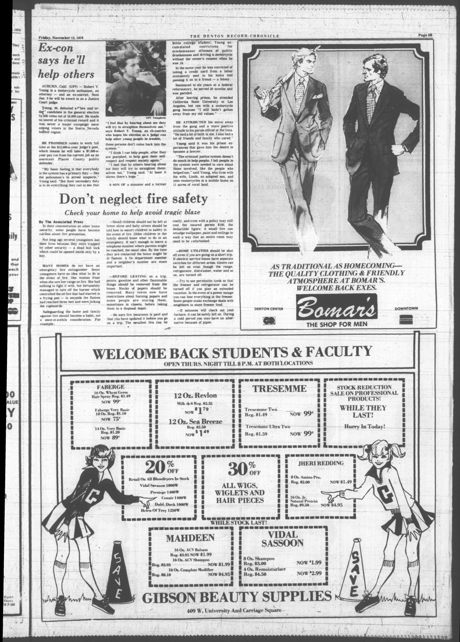 Denton Record-Chronicle (Denton, Tex.), Vol. 74, No. 88, Ed. 1 Friday, November 12, 1976
                                                
                                                    [Sequence #]: 11 of 32
                                                
