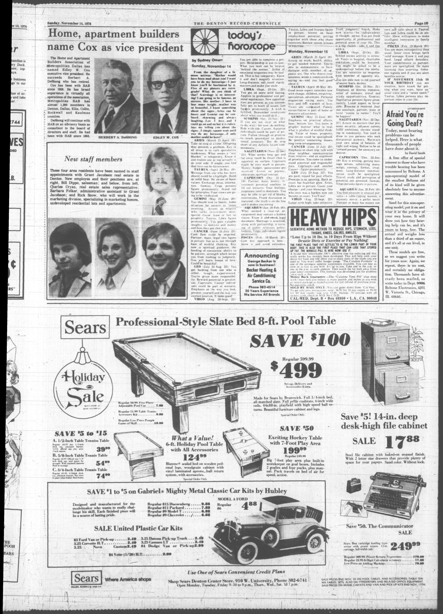 Denton Record-Chronicle (Denton, Tex.), Vol. 74, No. 89, Ed. 1 Sunday, November 14, 1976
                                                
                                                    [Sequence #]: 21 of 48
                                                