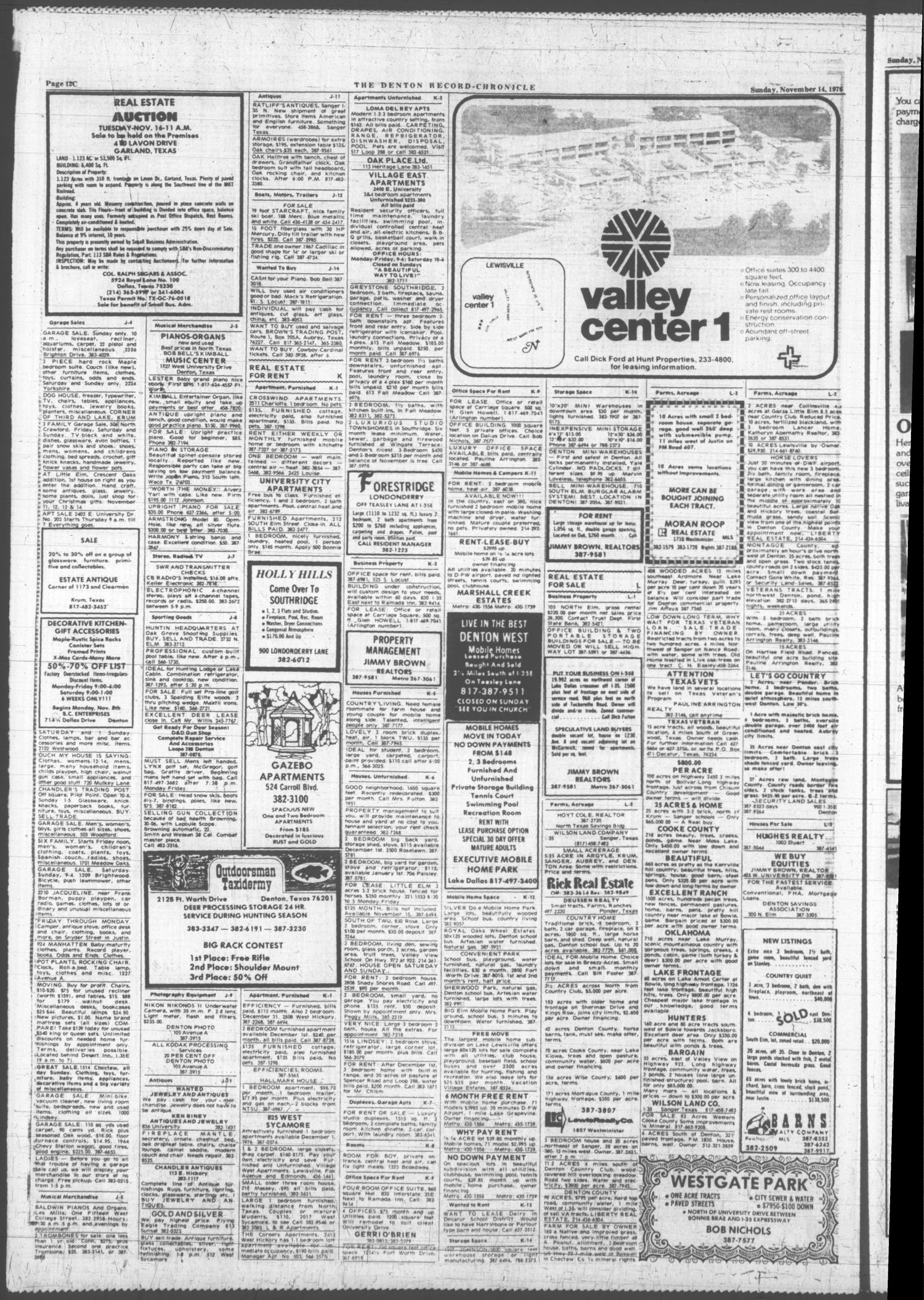 Denton Record-Chronicle (Denton, Tex.), Vol. 74, No. 89, Ed. 1 Sunday, November 14, 1976
                                                
                                                    [Sequence #]: 36 of 48
                                                