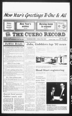Primary view of object titled 'The Cuero Record (Cuero, Tex.), Vol. 97, No. 52, Ed. 1 Wednesday, December 29, 1993'.