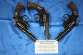 Photograph: [Image of three pistols used for APD firearms training, 1950s-1970s]