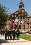 Thumbnail image of item number 1 in: '[APD Honor Guard "Color Guard" in front of Tarrant County Courthouse]'.