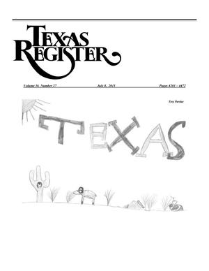 Primary view of object titled 'Texas Register, Volume 36, Number 27, Pages 4201-4472, July 8, 2011'.