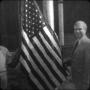 Photograph: [Flag Presented to Library]