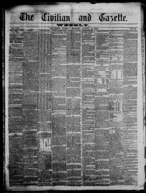 Primary view of The Civilian and Gazette. Weekly. (Galveston, Tex.), Vol. 22, No. 20, Ed. 1 Tuesday, August 16, 1859