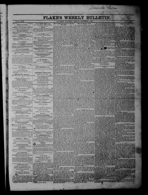 Primary view of Flake's Weekly Bulletin. (Galveston, Tex.), Vol. 3, No. 27, Ed. 1 Wednesday, September 6, 1865