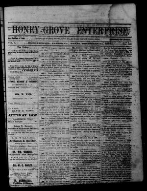 Primary view of object titled 'Honey-Grove Enterprise (Honey Grove, Tex.), Vol. 1, No. 28, Ed. 1 Saturday, December 24, 1870'.