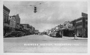 Primary view of object titled '["Business Section" of downtown Rosenberg, TX]'.