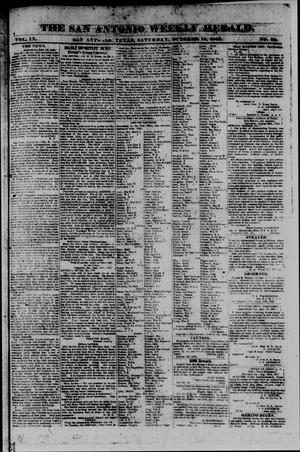 Primary view of The San Antonio Weekly Herald. (San Antonio, Tex.), Vol. 9, No. 30, Ed. 1 Saturday, October 10, 1863