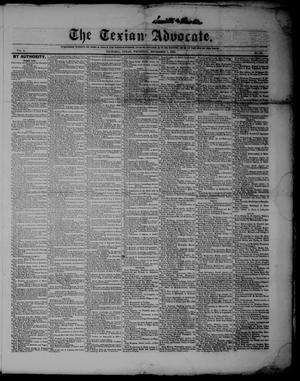 Primary view of object titled 'The Texian Advocate. (Victoria, Tex.), Vol. 5, No. 28, Ed. 1 Thursday, November 7, 1850'.