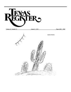 Primary view of object titled 'Texas Register, Volume 36, Number 31, Pages 4863-5046, August 5, 2011'.