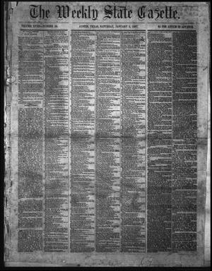 Primary view of object titled 'The Weekly State Gazette. (Austin, Tex.), Vol. 18, No. 16, Ed. 1 Saturday, January 5, 1867'.