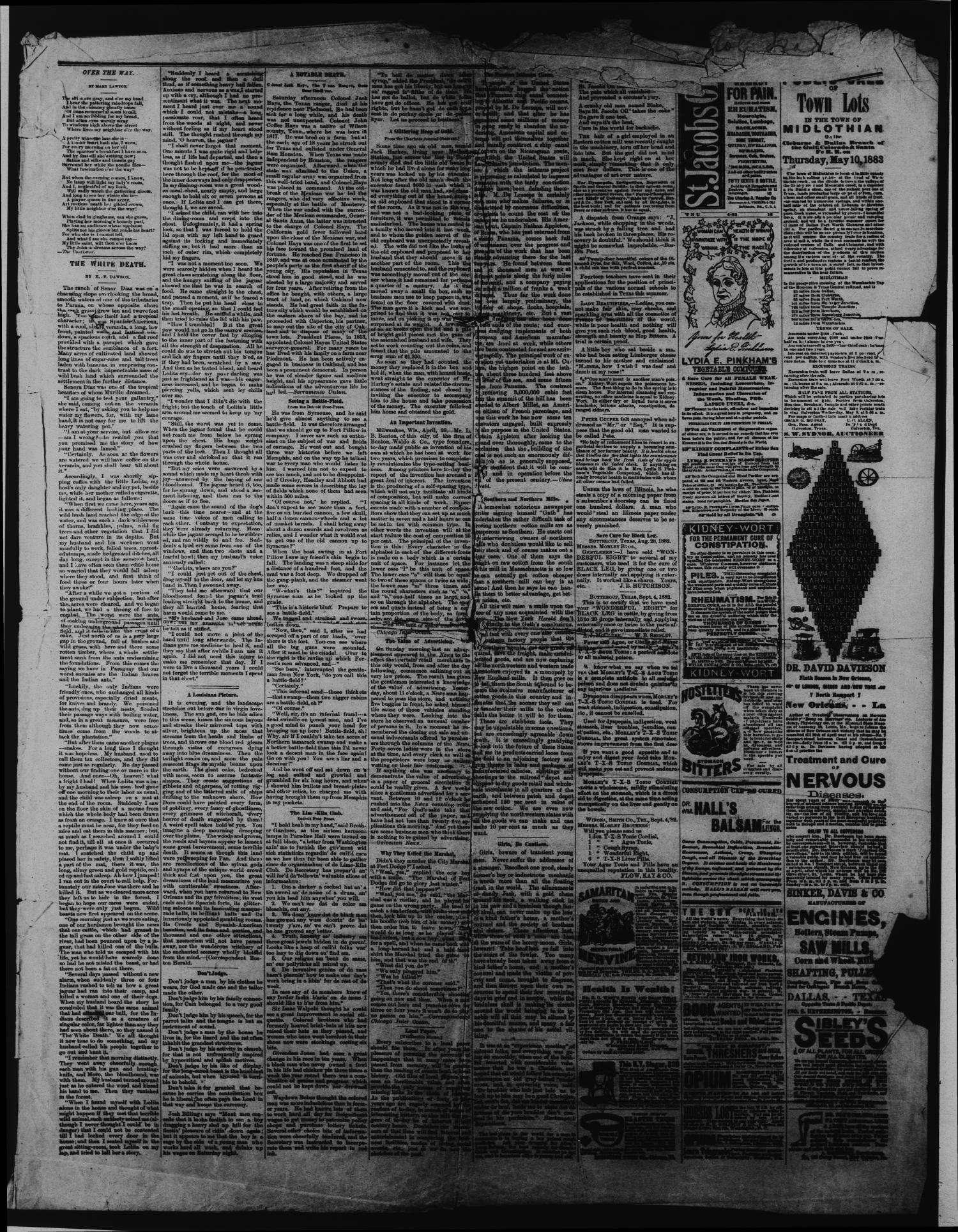 The Weatherford Times. (Weatherford, Tex.), Vol. 16, No. 18, Ed. 1 Saturday, May 5, 1883
                                                
                                                    [Sequence #]: 4 of 4
                                                