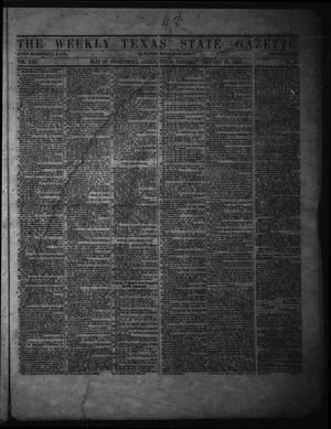 Primary view of object titled 'The Weekly Texas State Gazette. (Austin, Tex.), Vol. 13, No. 25, Ed. 1 Saturday, January 25, 1862'.
